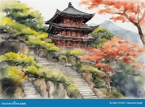 'Kiyomizu-dera Temple'의 섬세함을 담은 '산수화'!