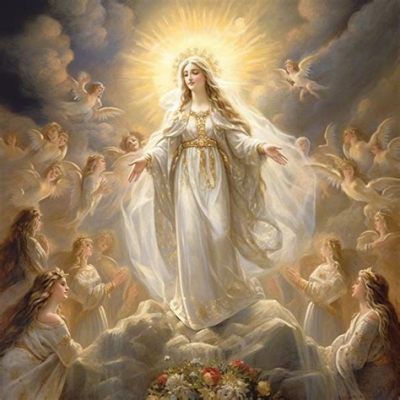  The Virgin Mary with Angels 에 나타난 빛과 신성한 분위기!